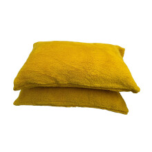 (Mustard) Teddy Bear Fleece Sherpa Pair of Pillowcase Only Super Premium Quality 50 x 75cm
