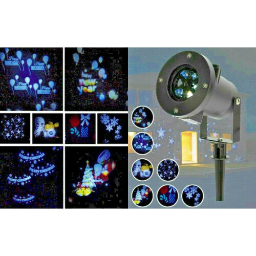 Outdoor Christmas Decorations Projector With 8 Slides LED Lights 2