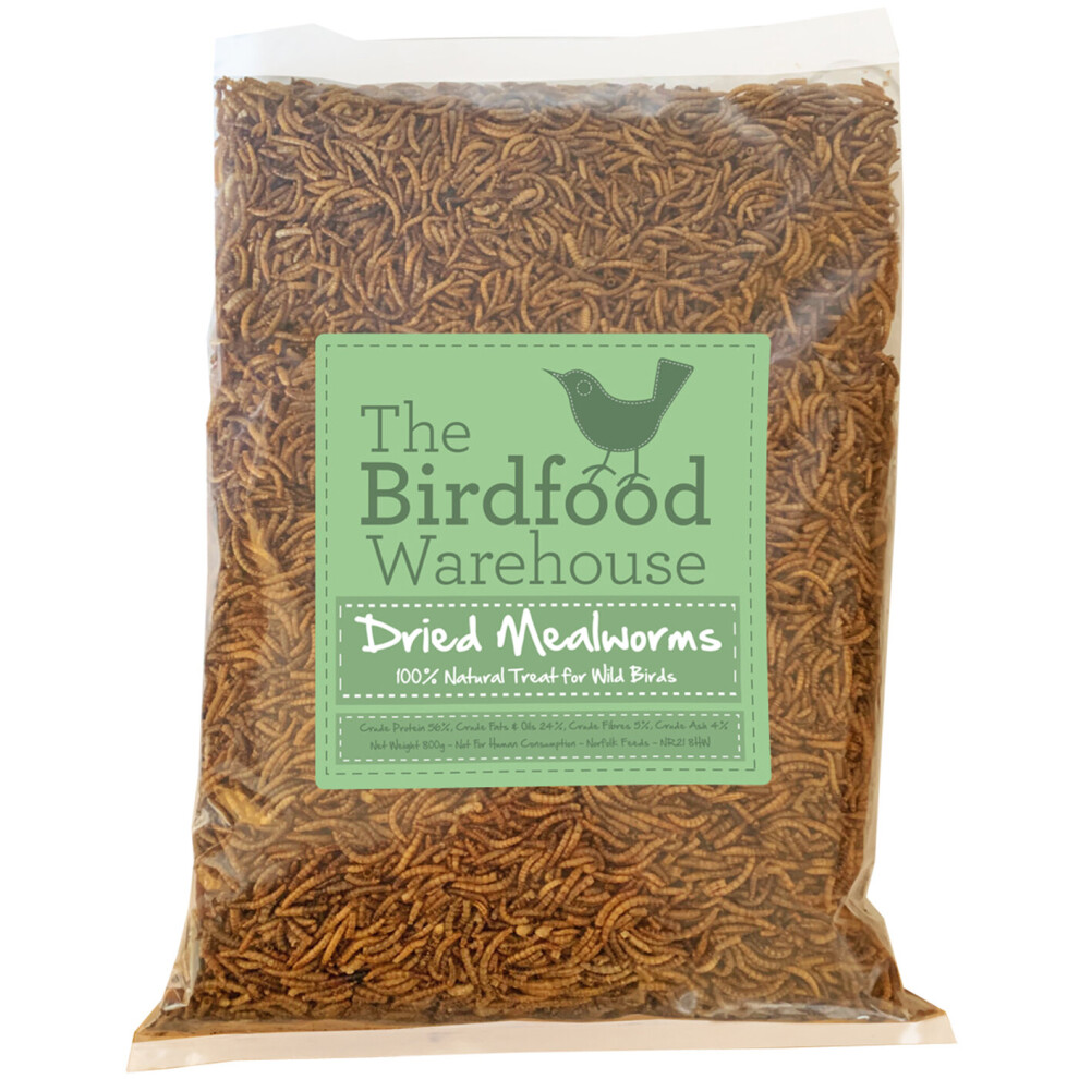 (5ltr Refill) Norfolk Feeds Dried Mealworms - Premium Quality Wild Bird Food - Treat Tub, Worm