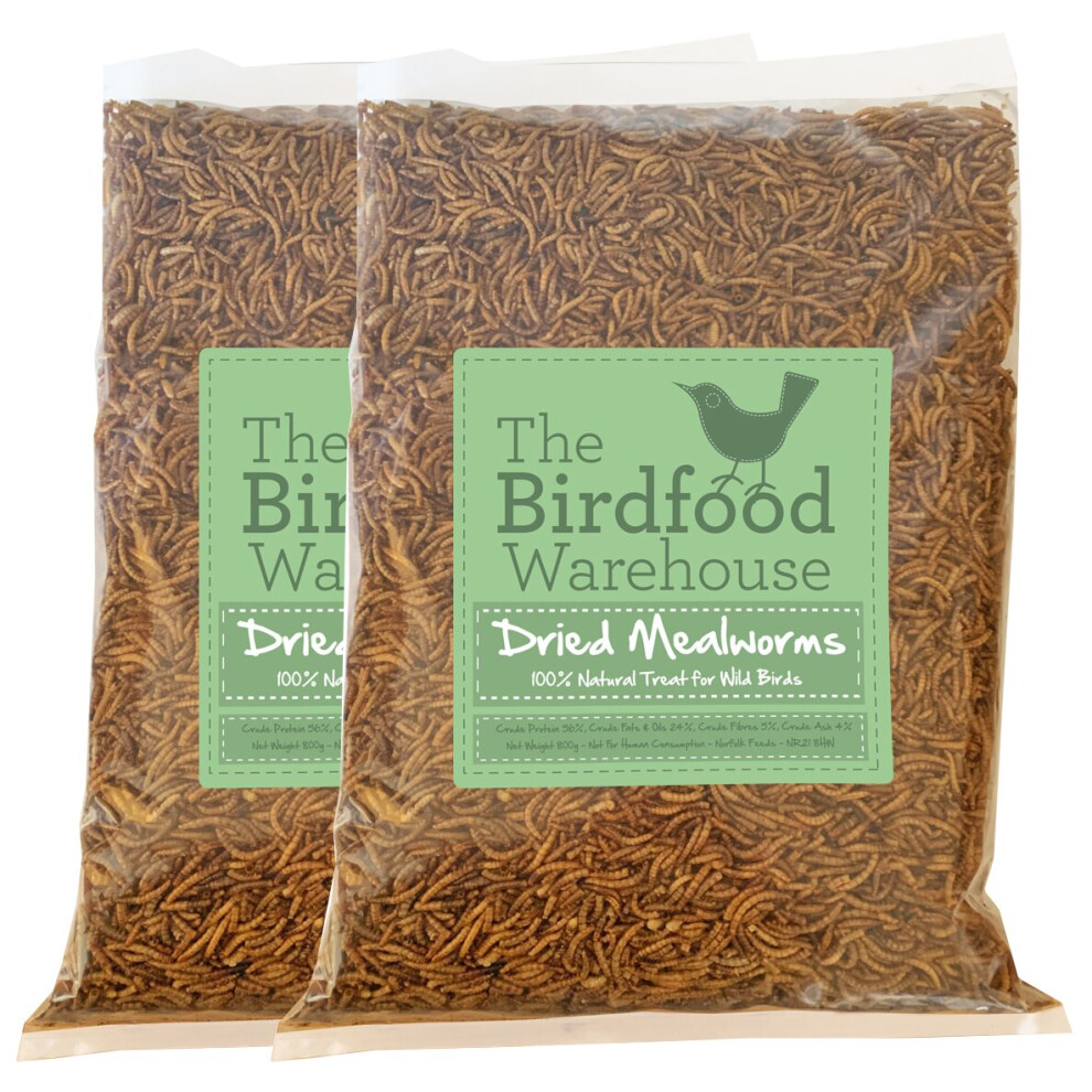 (10ltr Refill) Norfolk Feeds Dried Mealworms - Premium Quality Wild Bird Food - Treat Tub, Worm