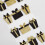 (Black/Gold Glitter Presents - 12 Pack) Handcrafted Christmas Decorations Card Making 1