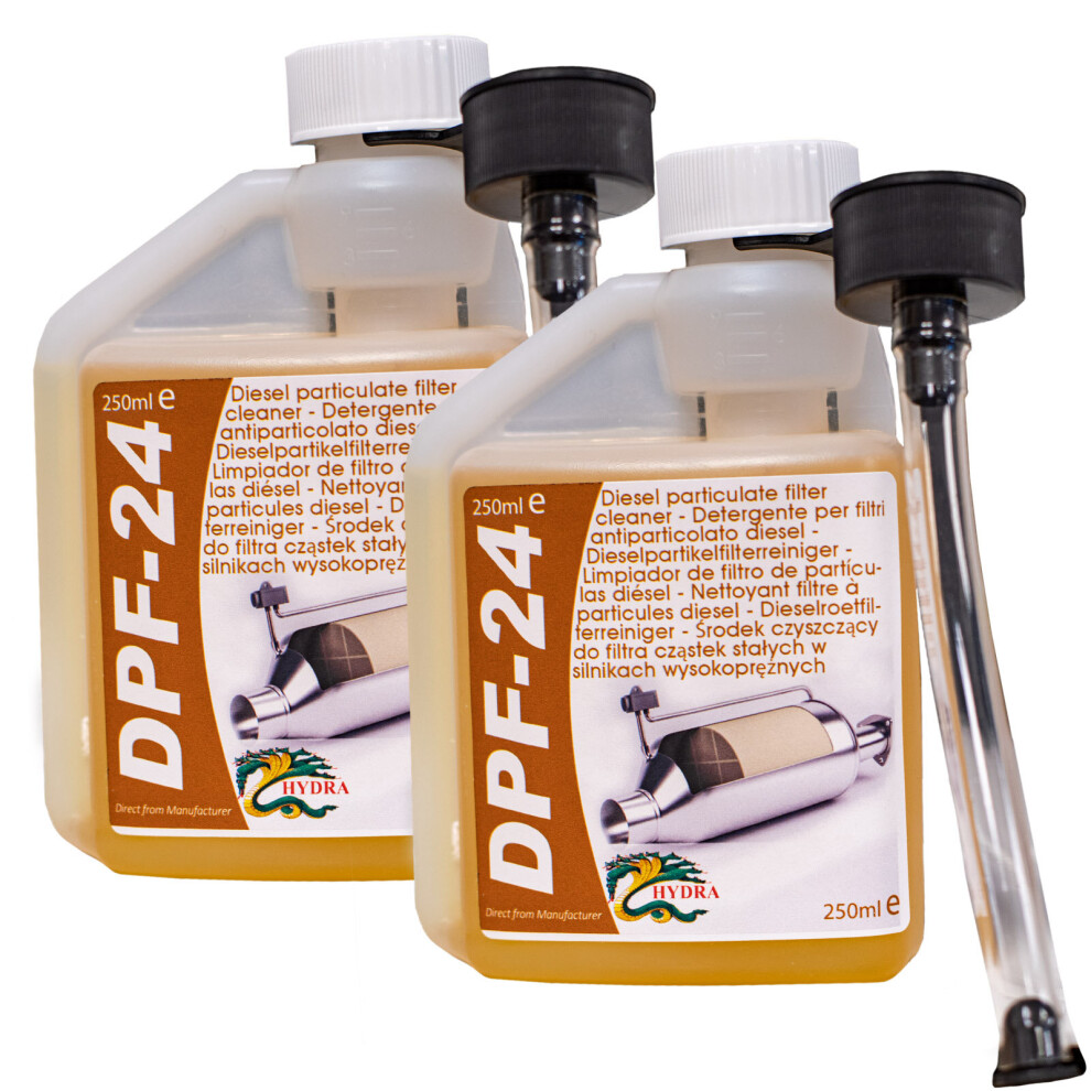 (2x250ml) HYDRA DPF-24 DPF Cleaner Diesel Fuel Additive