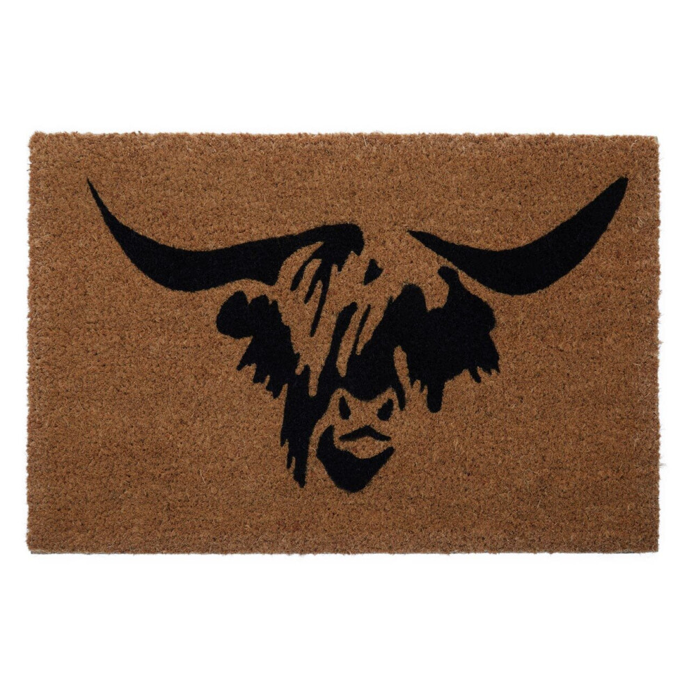 Premier Housewares Highland Cow Doormat Elegant And Functional