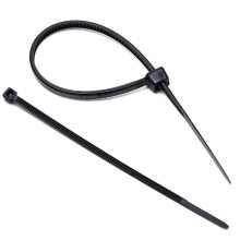 150mm x 2.5mm Black Nylon Non-Releasable Cable Ties - 100 Pack, Indoor/Outdoor, Durable Nylon 66
