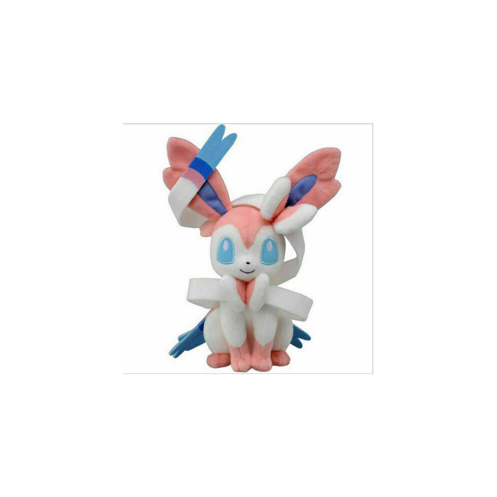 (Sylveon-8in) Pokemon Plush Soft Toys Stuffed Kids Children Gifts Pikachu Bulbasaur Eevee Teddy Teddies