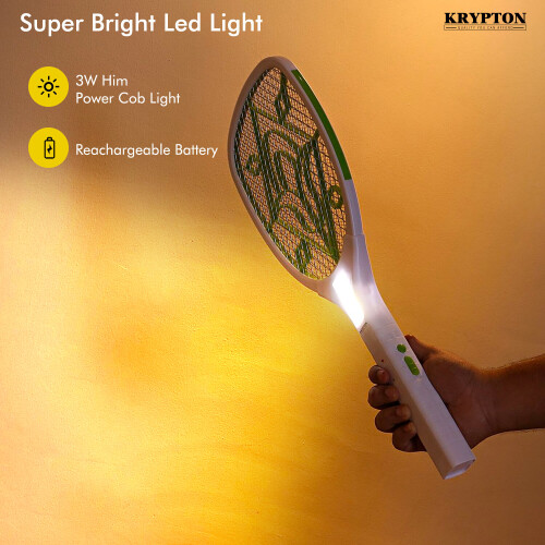 Krypton Bug Zapper Racket Electric Fly Swatter Mosquito Insect Killer 2