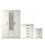 RD Furniture Ready assembled 3 Pcs Classic 3 Door Mirrored Wardrobe, Chest And Bedside Set White 1