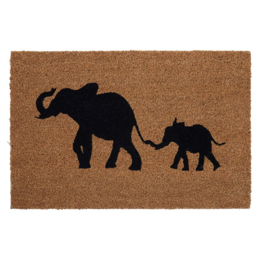 Premier Housewares Elephant & Baby Elephant Doormat Elegant And Functional