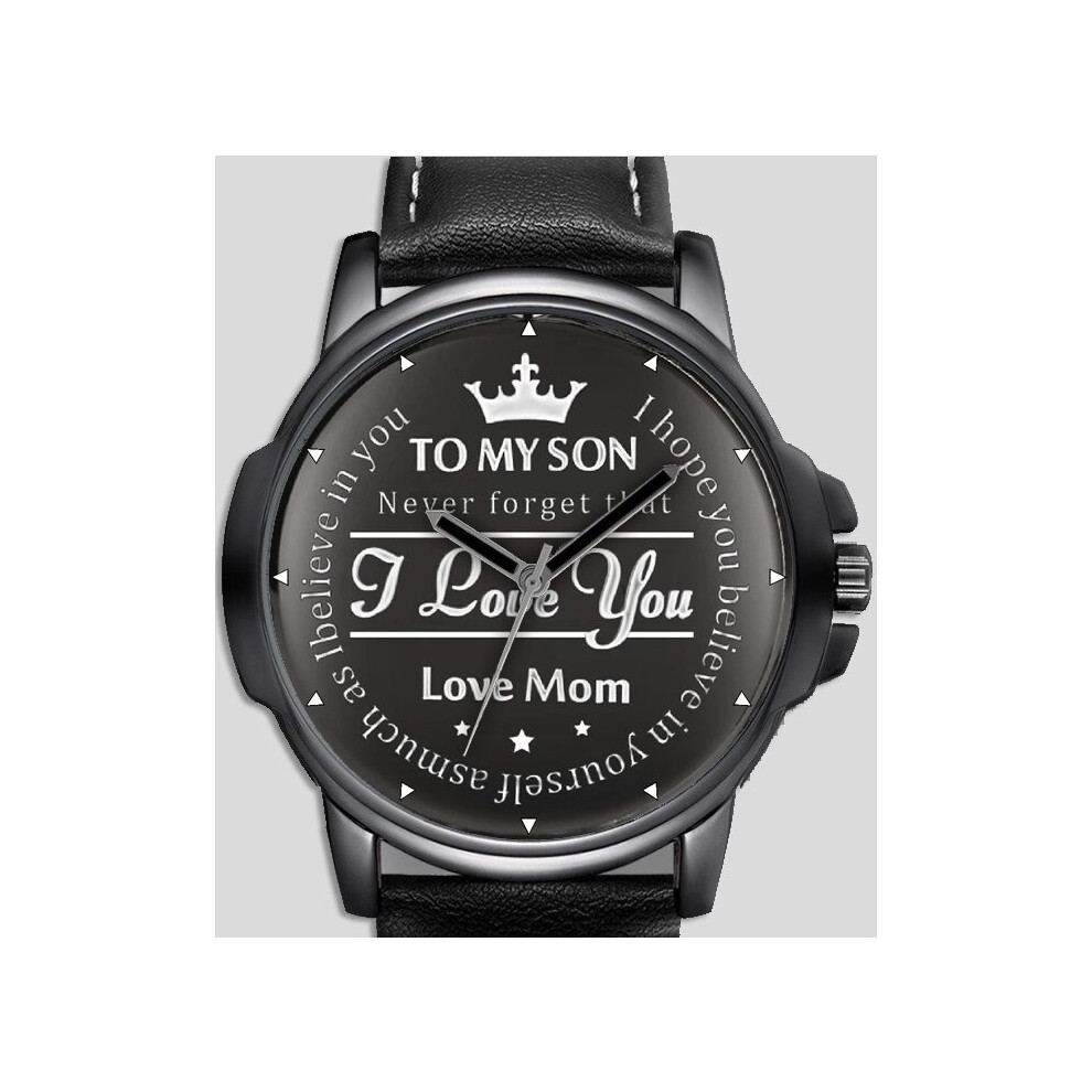 To My Son Gift From Mom Beautiful Unique Text Wrist Watch