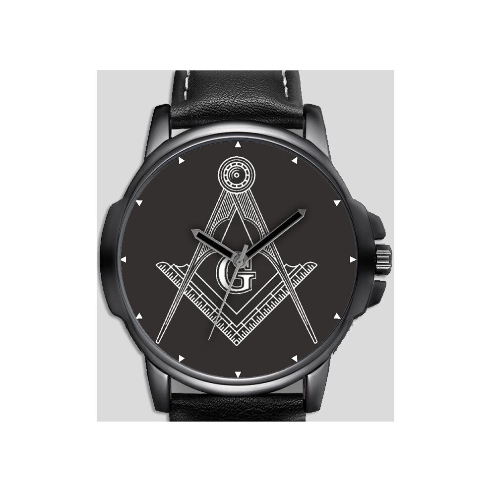 Masonic Square & Compass Art Free Mason Beautiful Unique Wrist Watch