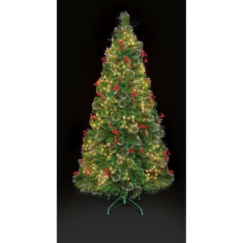 Premier Decorations 4ft LED Snow Tipped Christmas Tree - Green