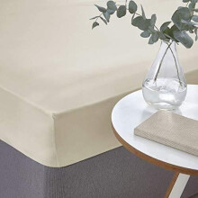Belle Maison Bedding 100% Egyptian Cotton Sateen 400 Thread Count Fitted Sheet white Double Fitted Sheet