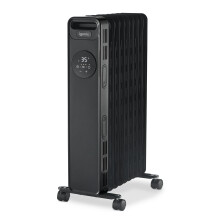 Igenix IG2621BL Digital Oil Filled Radiator, 2kW/2000W, Overheat Protection, Black