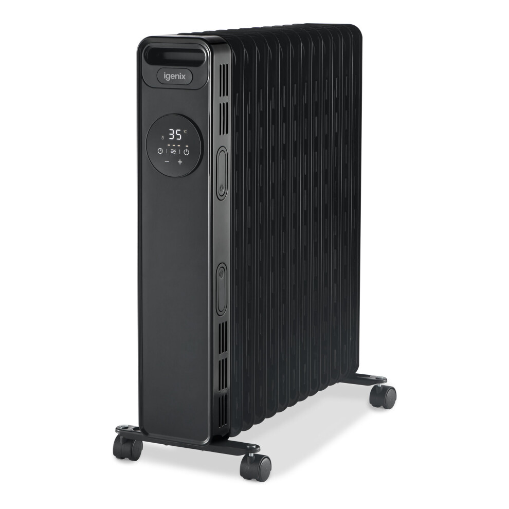 Igenix Ig2626bl Digital Oil Filled Radiator, 2.5Kw/2500W, Overheat Protection, Black