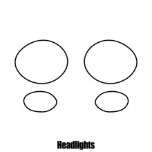 Fiat 500 3-door Hatch 2007+ Headlight protection film