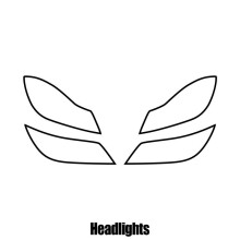 Mercedes C-Class Coupe 2012 to 2015 Headlight protection film