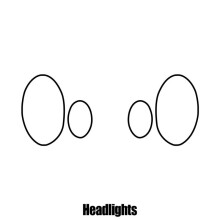 Mercedes E Class 4-door 2002 to 2009 Headlight protection film