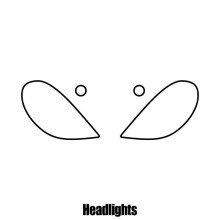 Mitsubishi i-MiEV 5-door Hatch 2009 to 2016 Headlight protection film