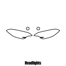Toyota Corolla 4-door Saloon 2014+ Headlight protection film