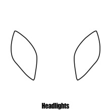 Toyota Yaris 3-door Hatch 2011+ Headlight protection film