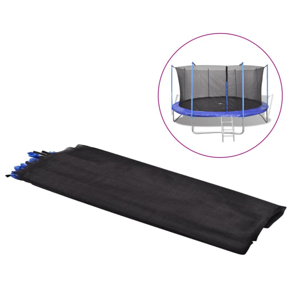 Vidaxl Safety Net Pe For 4.57M Round Trampoline Enclosure Protector Black
