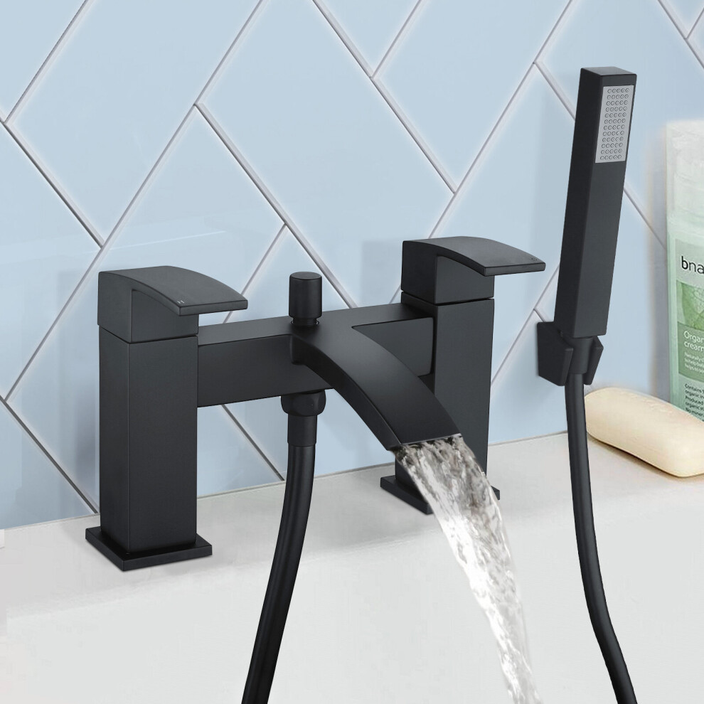 Arke Bath Shower Mixer Black Matt Tap