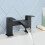 NES Home Tesa Bath Filler Black Matt Waterfall Tap 1