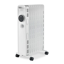 Igenix IG2620 Oil Filled Radiator, 2kW/2000W,   Overheat Protection, White