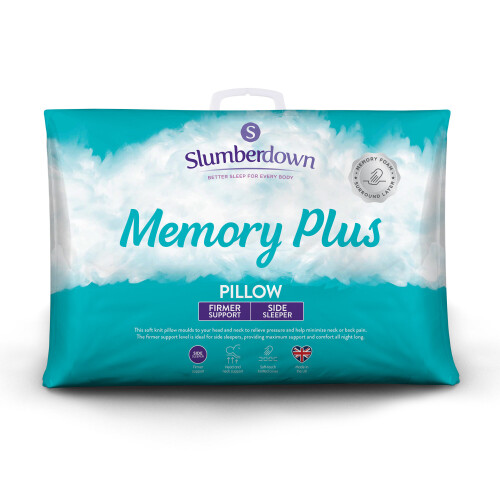 Slumberdown (Firm Pillow, 1 Pack) Slumberdown Memory Foam Plus Pillow UK Made 2