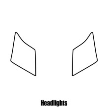 Cadillac CTS 4-door Saloon 2007 to 2013 Headlight protection film