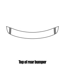 Fiat 500 3-door Hatch 2007+ Rear bumper protection film