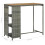 VidaXL vidaXL Bar Table with Storage Rack Grey Poly Rattan Pub Bistro Counter Table 7