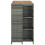 VidaXL vidaXL Bar Table with Storage Rack Grey Poly Rattan Pub Bistro Counter Table 4