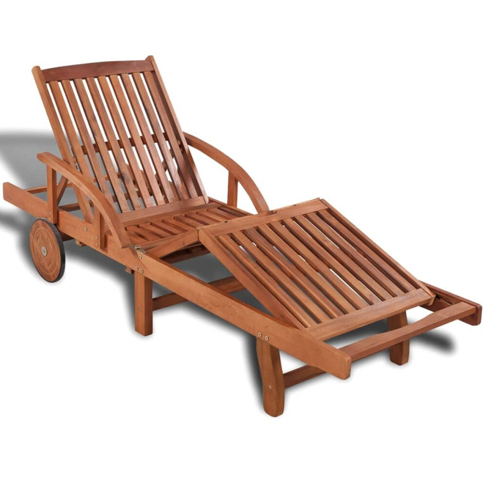 vidaXL Solid Acacia Wood Sun Lounger 200x68x83cm Outdoor Chaise Lounge Bed