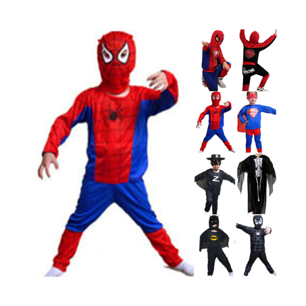 fcity.in - Fancy Dress Factory Spiderman Costume With Gloves Cape Superhero