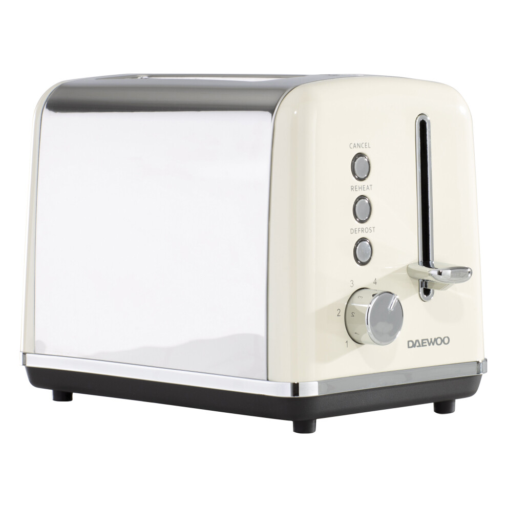 DAEWOO KENSINGTON 2 SLICE TOASTER CREAM