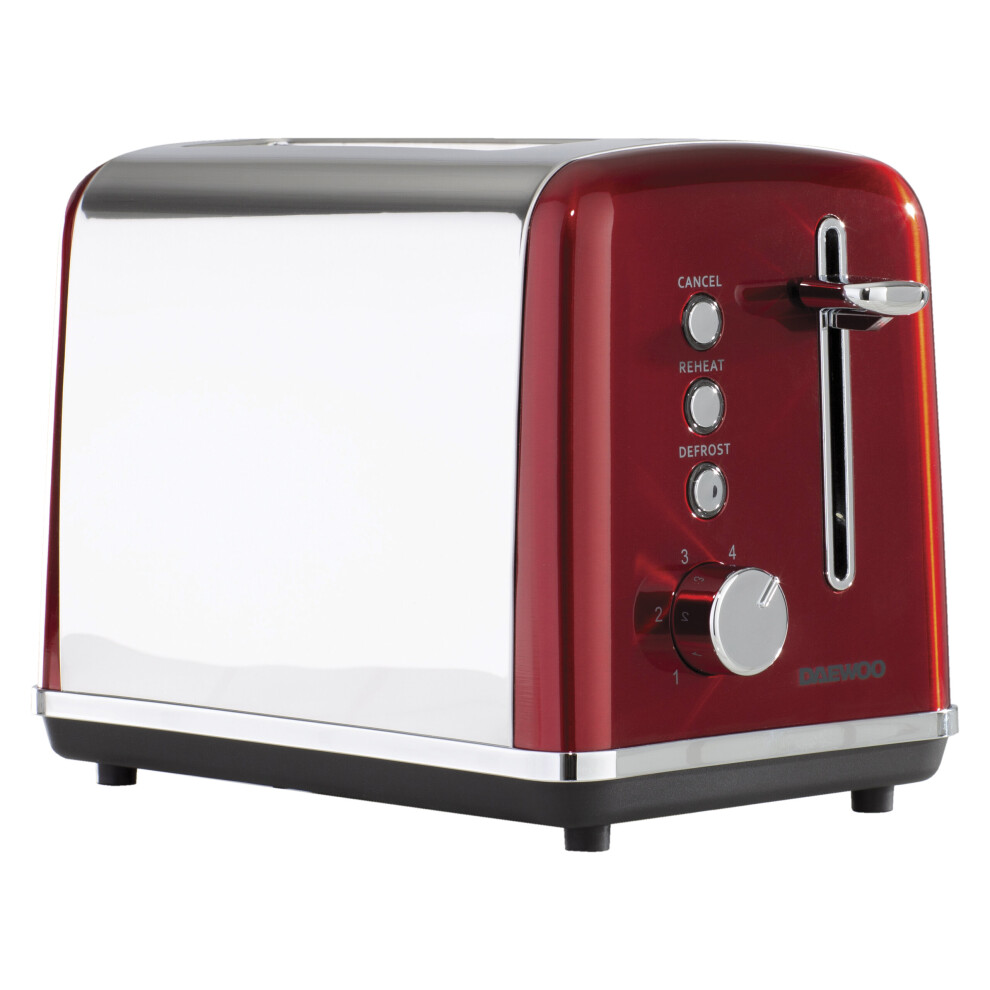 DAEWOO KENSINGTON 2 SLICE TOASTER RED