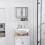 kleankin Wall Mounted Mirror Cabinet W/ Double Mirror Doors & Shelf 9