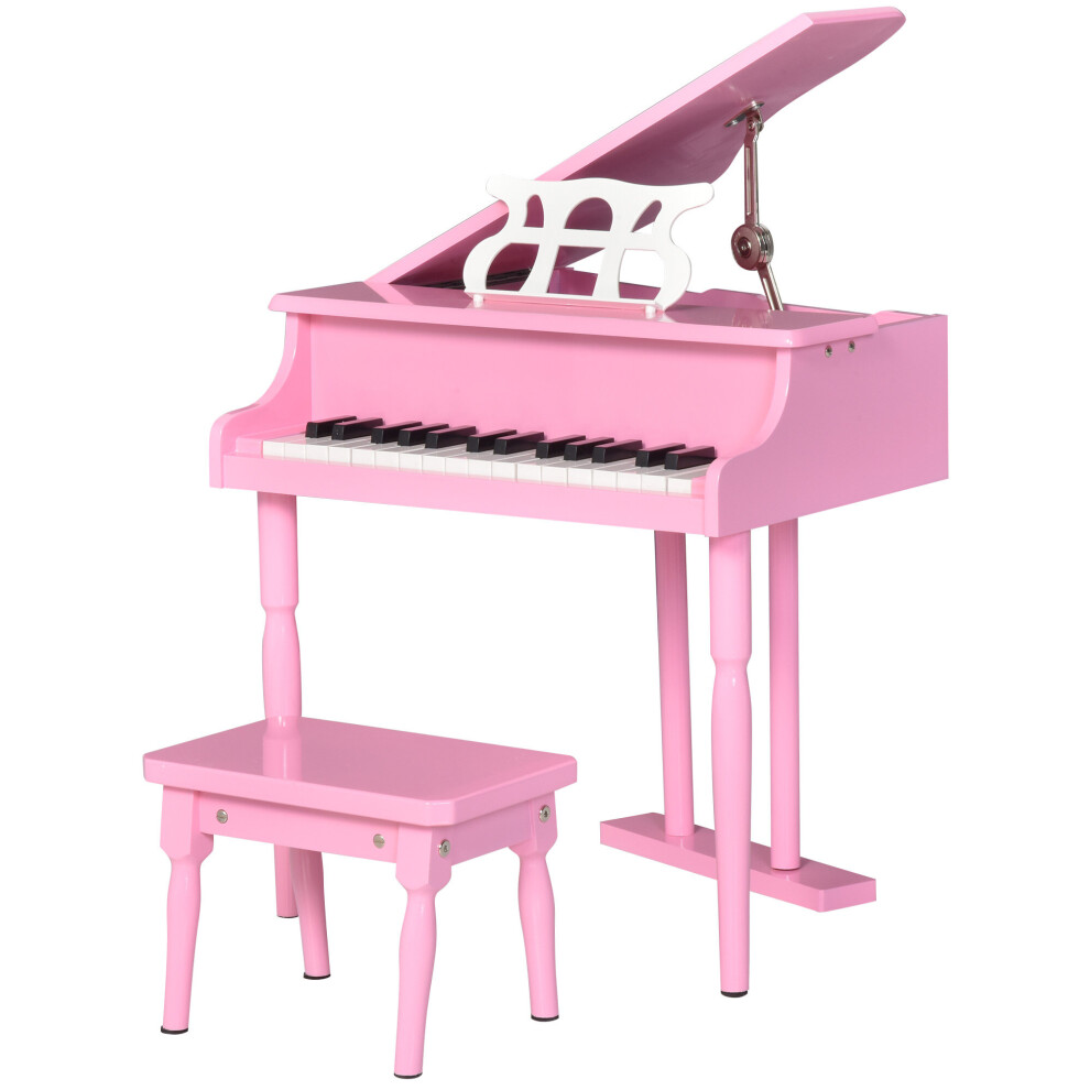 HOMCOM 30 Keys Mini Kids Piano with Music Stand and Bench Best Gifts Toy 