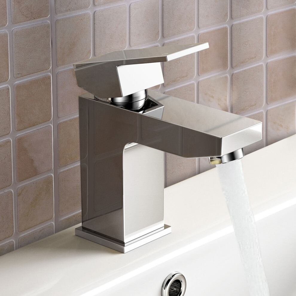 Aldo Bathroom Chrome Solid Brass Basin Mixer Tap