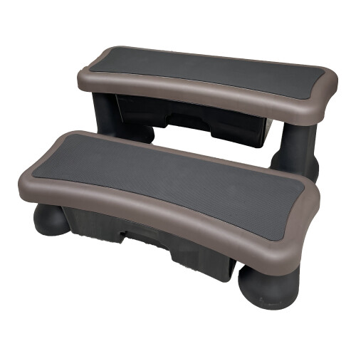 (Brown) Happy Premium Hot Tub Steps with Storage Drawers 1