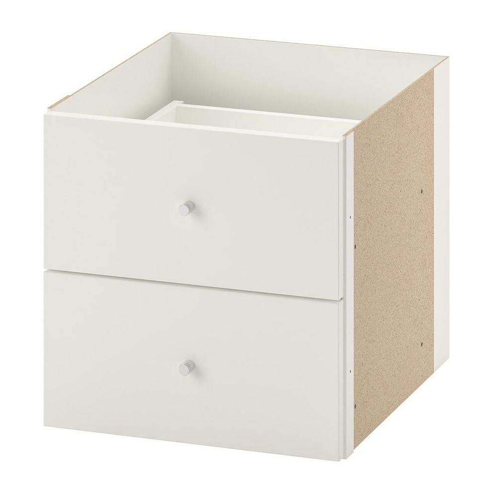 KALLAX Insert with 2 drawers, white 33x33 cm