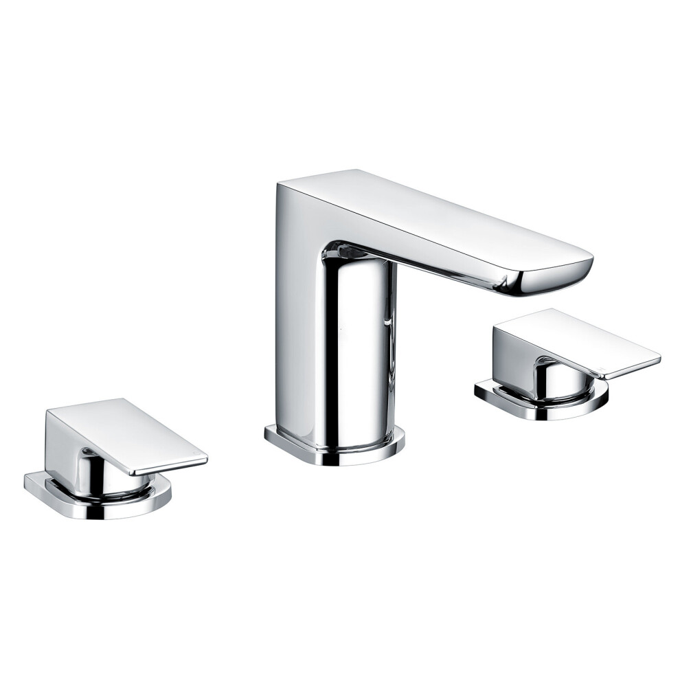 Modern Designer Chrome Bath Tub Filler Taps Basin Mixer