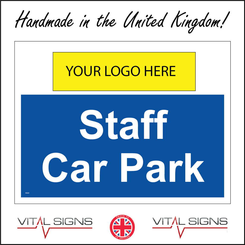 (150 x 100mm - 6 x 4, E - 3mm Standard Foamex Foamboard) VE263 Staff Car Park Your Logo Sign  Choice Personalisation Company Space Unit 600mm x 450mm-image-OPC-P8FCS2F-NEW