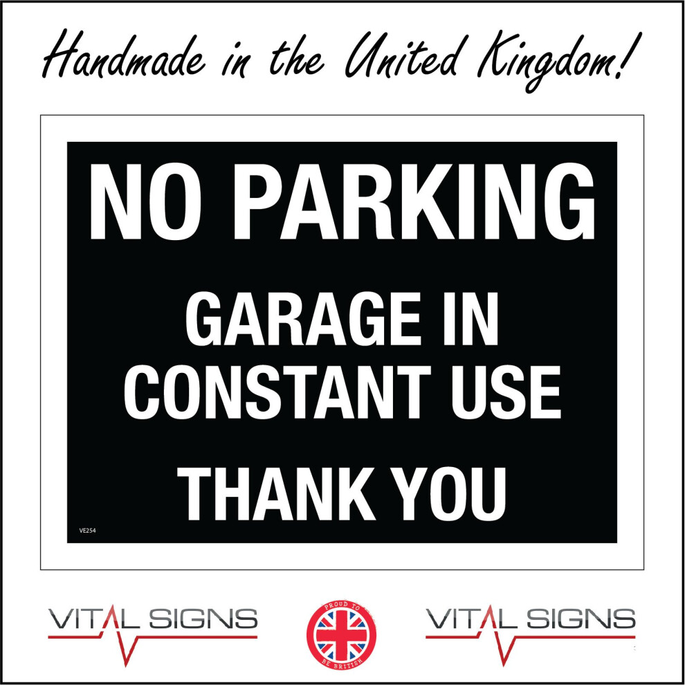 (400 x 300mm - 16 x 12, A - Sticker / Sav - Non-See Through) VE254 No Parking Garage In Constant Use Sign Keep Clear Obstruction Work Drive 600mm x 45-image-OPC-P8FCXCS-NEW