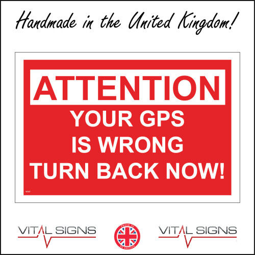 Gps Rerouting Sign (400 x 300mm - 16 x 12, A - Sticker / Sav - Non-See Through) VE237 ...