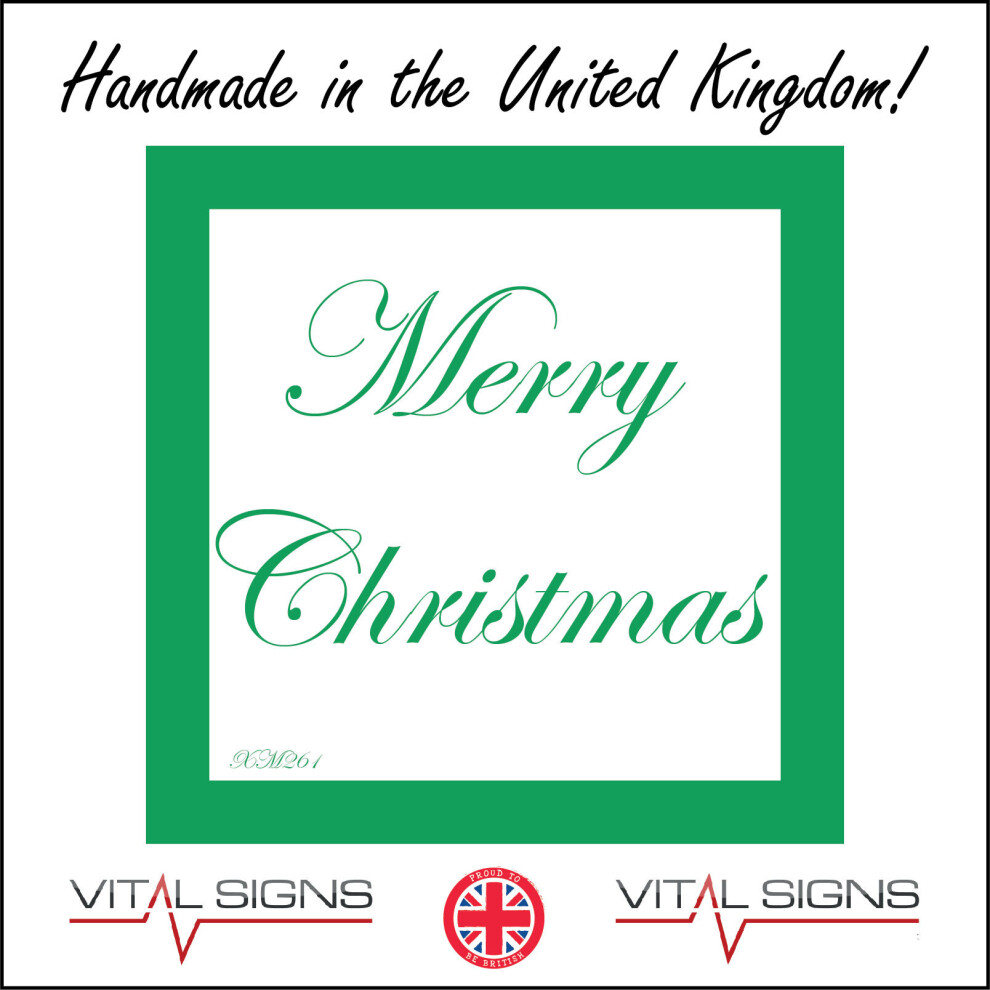 (450 x 450mm - 18 x 18, E - 3mm Standard Foamex Foamboard) XM261 Merry Christmas Sign Edwardian Tree Festive Candles Snow Humbug Scrooge 600mm x 600mm-image-OPC-P8FD2TB-NEW