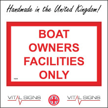 (600 x 400mm - 24 x 16, F - 5mm Heavy Duty Foamex Foamboard) VE286 Boat Owners Facilities Only Sign Sail Toilet Wash Area Waterway Canal 600mm x 450mm B - Magnetic - Vehicle Grade