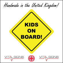 (300 x 300mm - 12 x 12, F - 5mm Heavy Duty Foamex Foamboard) HU363 Kids On Board Sign Yellow Car Distance Safety Diamond School Taxi Fun 600mm x 600mm B - Magnetic - Vehicle Grade