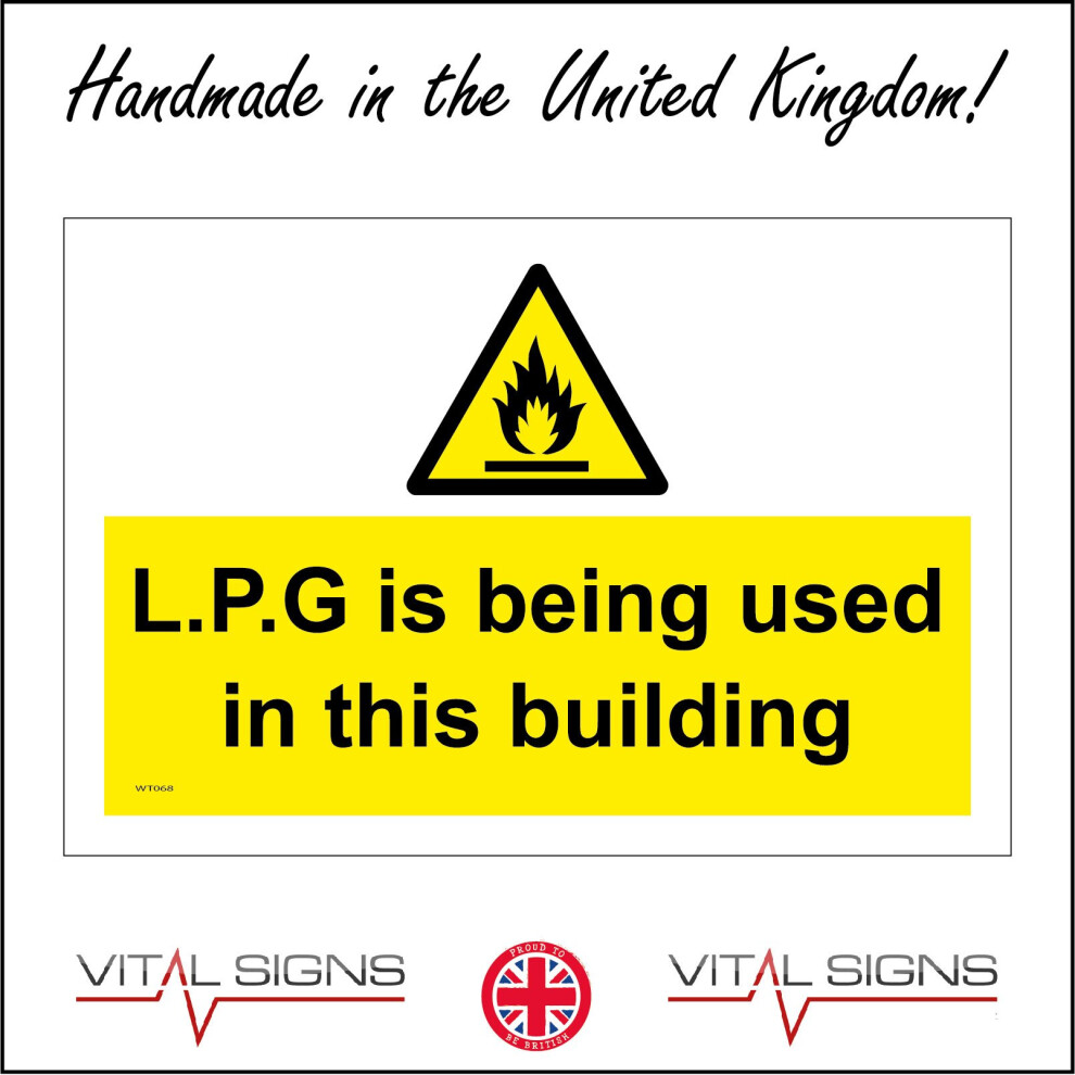 (600 x 400mm - 24 x 16, A - Sticker / Sav - Non-See Through) WT068 LPG Is Being Used In Building Sign Energy Heating Cooking Industry Home 600mm x 450-image-OPC-P8FDH8R-NEW